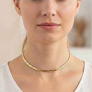 Omega Chain Necklace (17.5-19.5 Inches) in ION Plated YG Stainless Steel