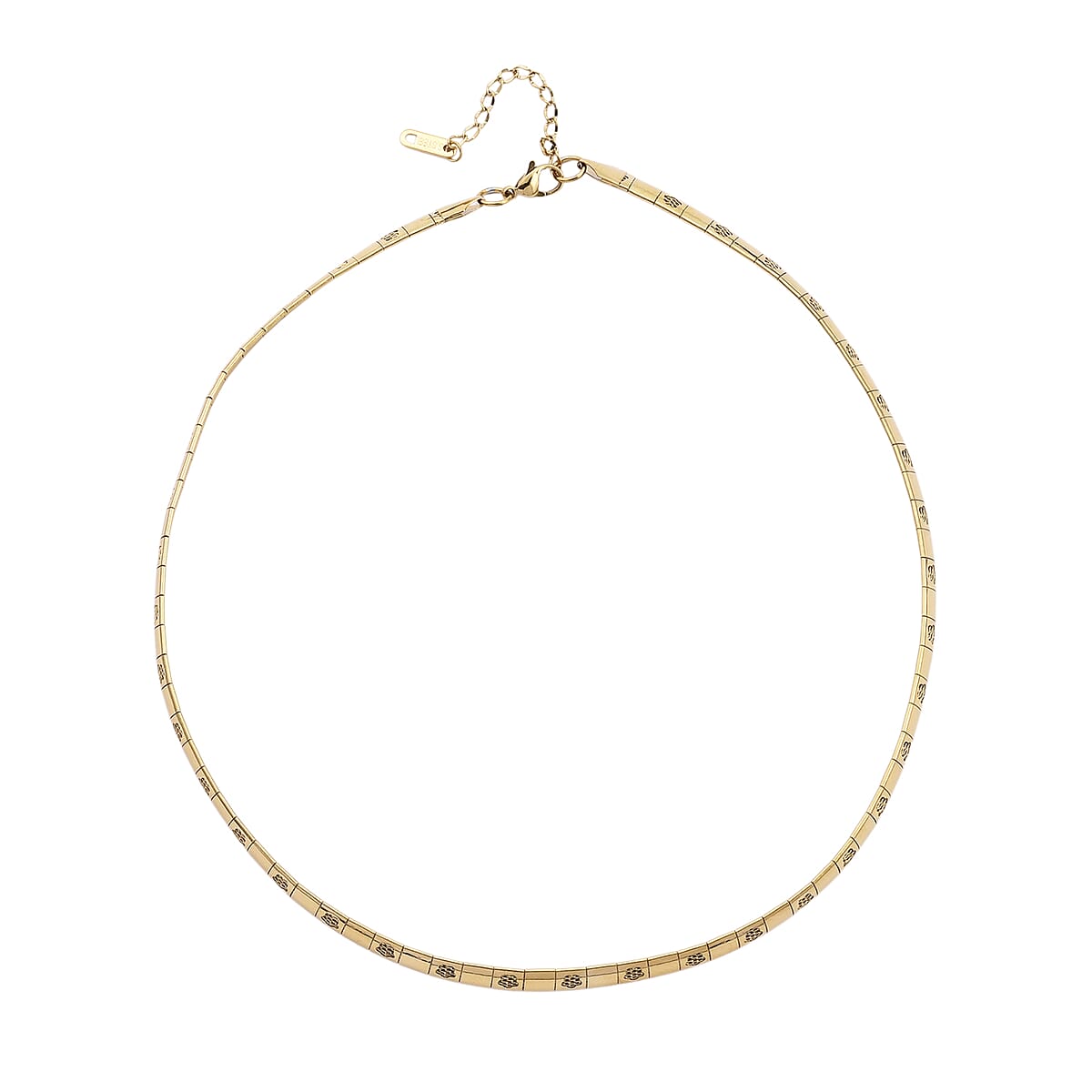 Omega Chain Necklace (17.5-19.5 Inches) in ION Plated YG Stainless Steel image number 3