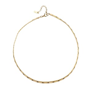 Omega Chain Necklace (17.5-19.5 Inches) in ION Plated YG Stainless Steel