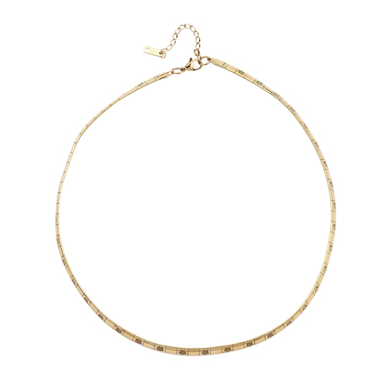 Omega Chain Necklace (17.5-19.5 Inches) in ION Plated YG Stainless Steel