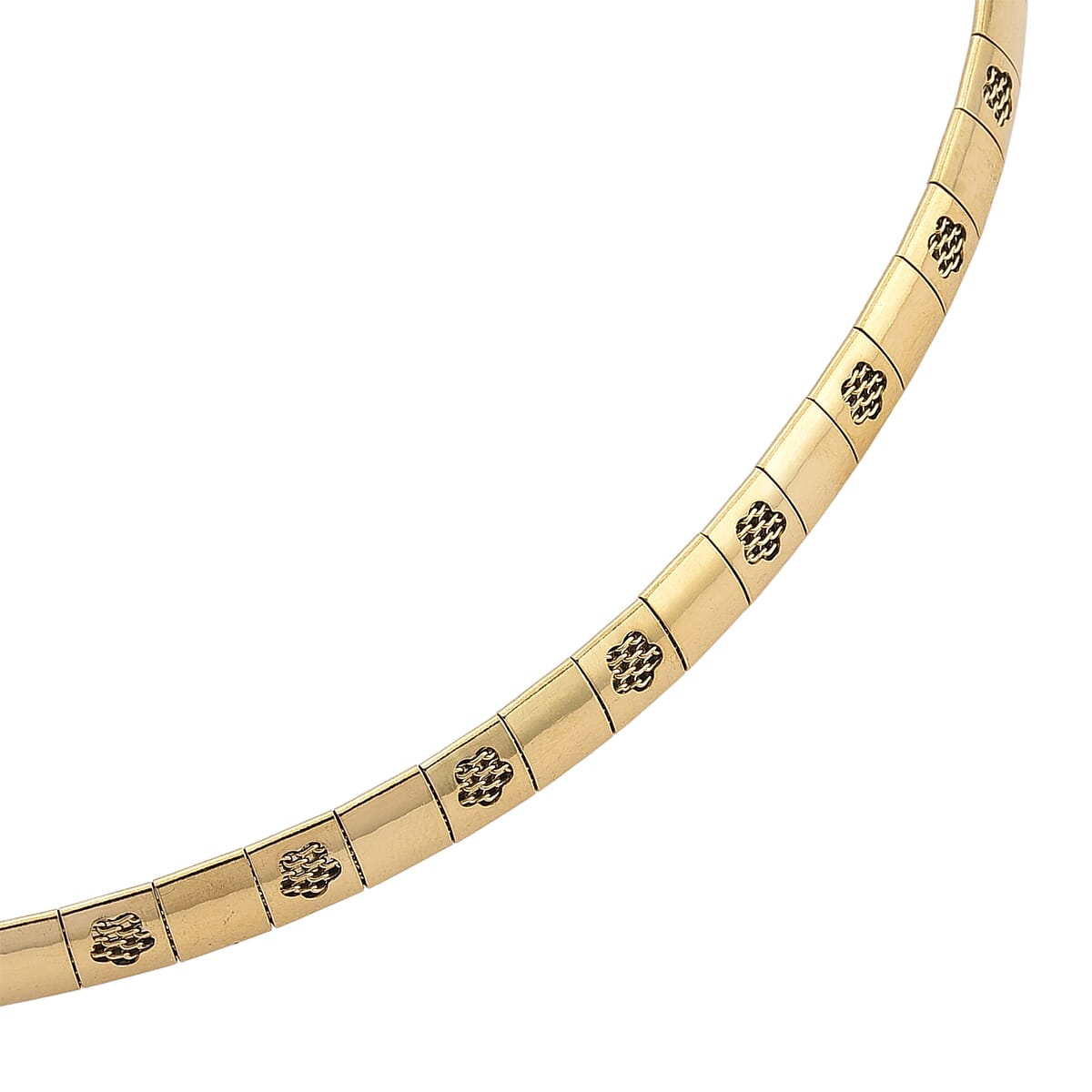 Omega Chain Necklace (17.5-19.5 Inches) in ION Plated YG Stainless Steel image number 4