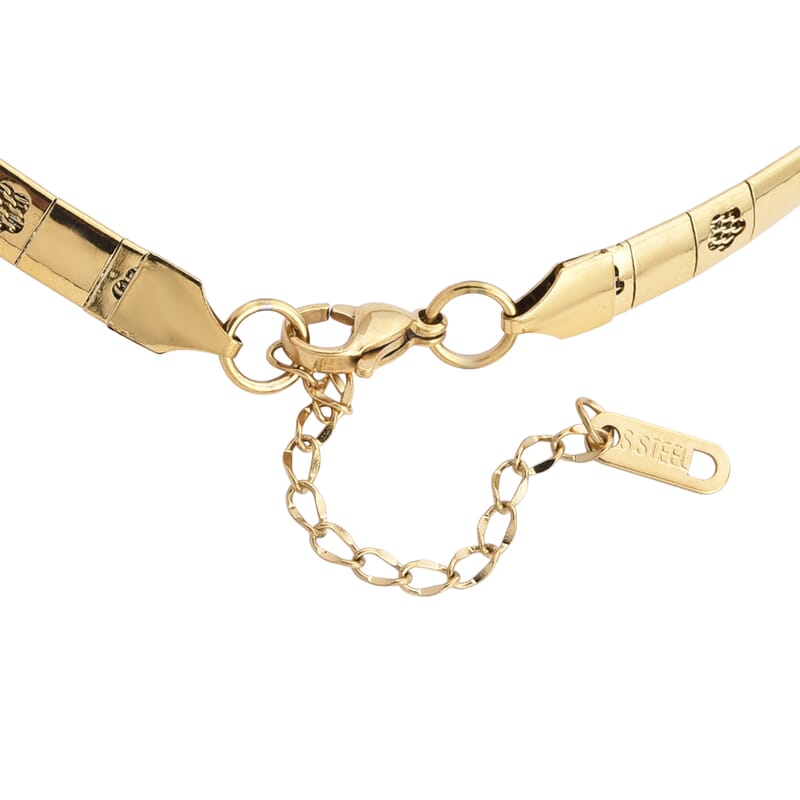 Omega Chain Necklace (17.5-19.5 Inches) in ION Plated YG Stainless Steel