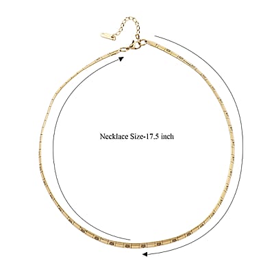 Omega Chain Necklace (17.5-19.5 Inches) in ION Plated YG Stainless Steel