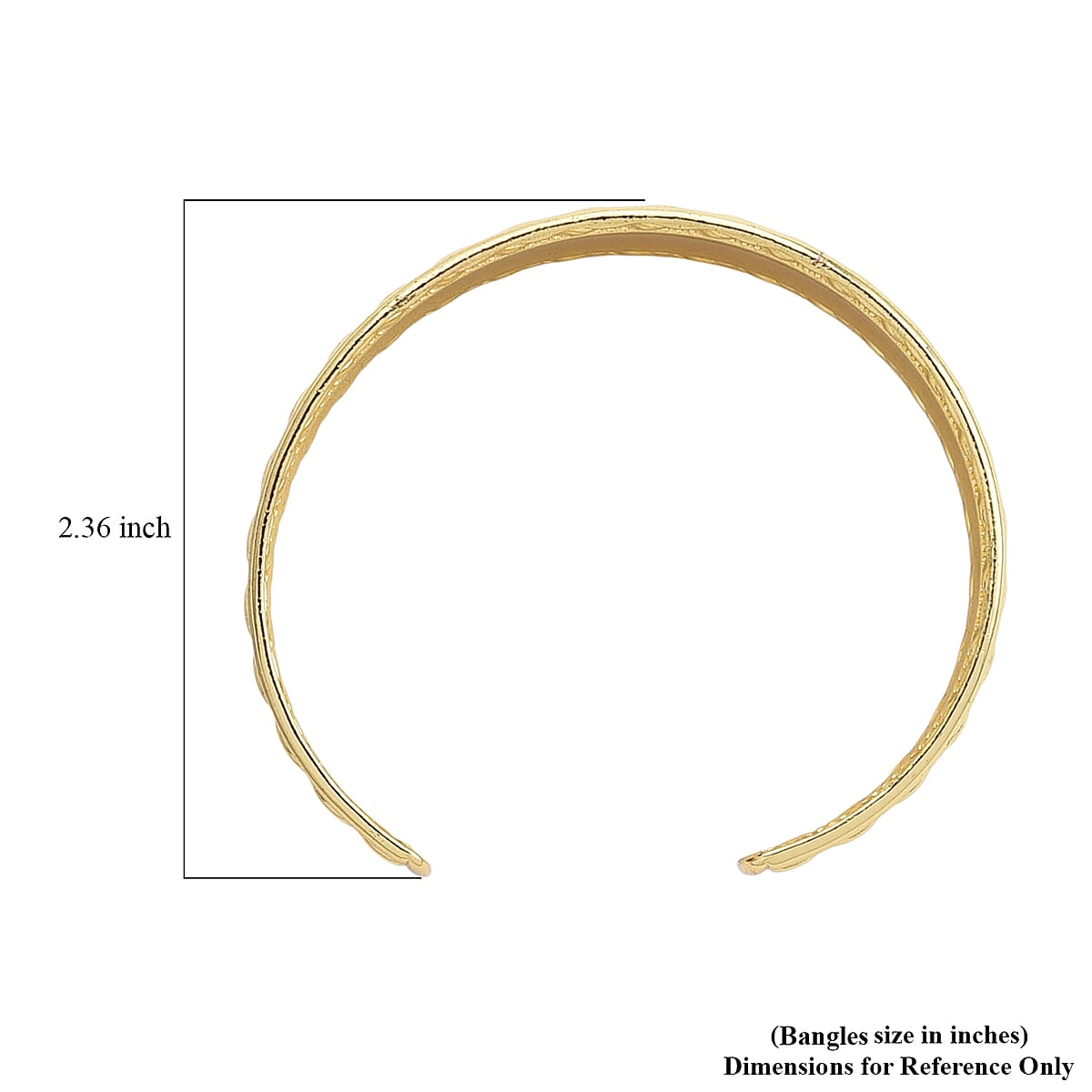 Wide Cuff Bracelet in ION Plated YG Stainless Steel (7.50 In) image number 5