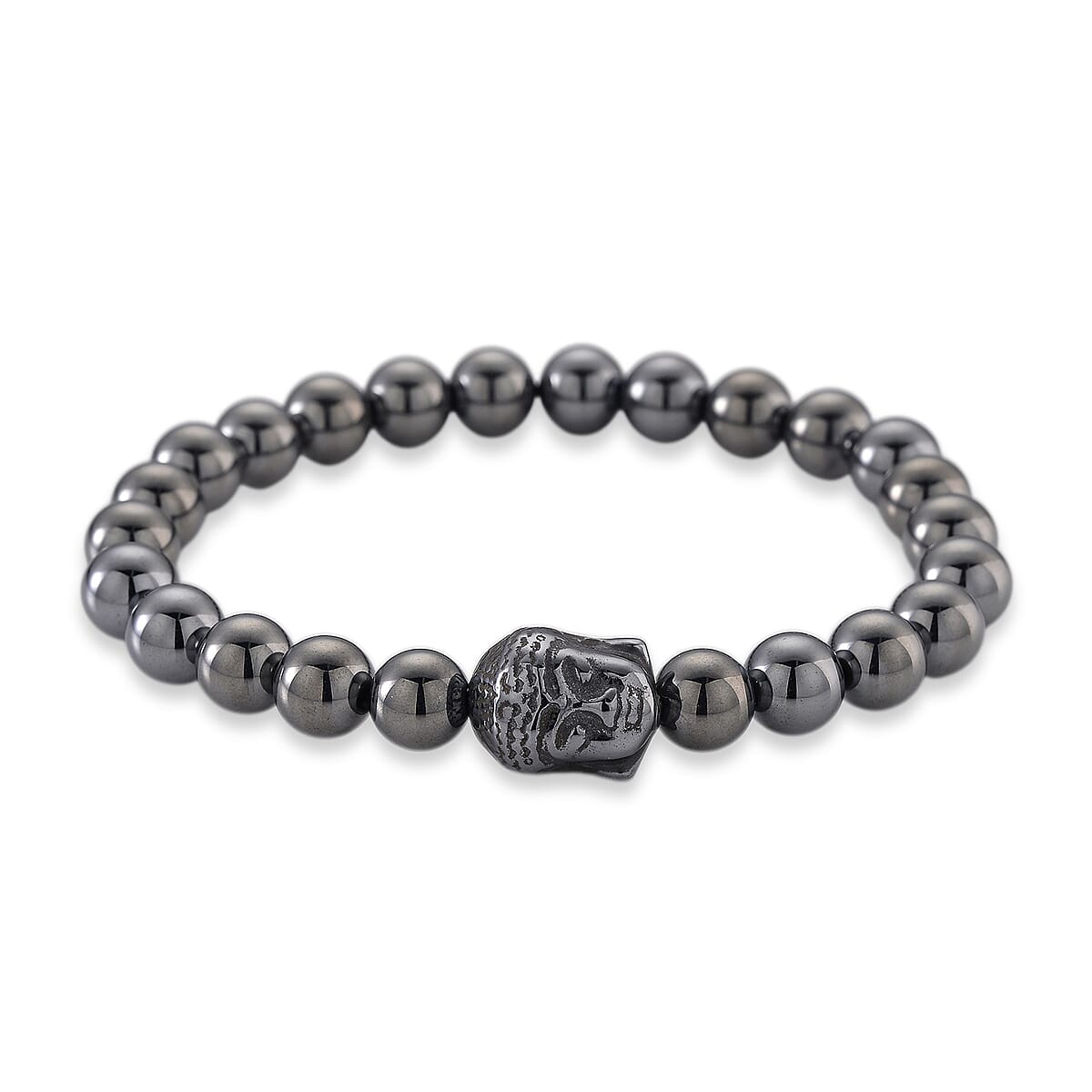 Doorbuster Terahertz 80.00 ctw Beaded Stretch Bracelet with Buddha Charm image number 0