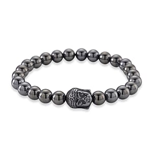 Doorbuster Terahertz 80.00 ctw Beaded Stretch Bracelet with Buddha Charm