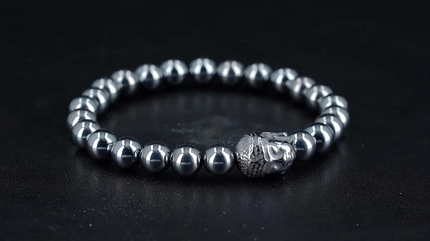 Terahertz 80.00 ctw Beaded Stretch Bracelet with Buddha Charm