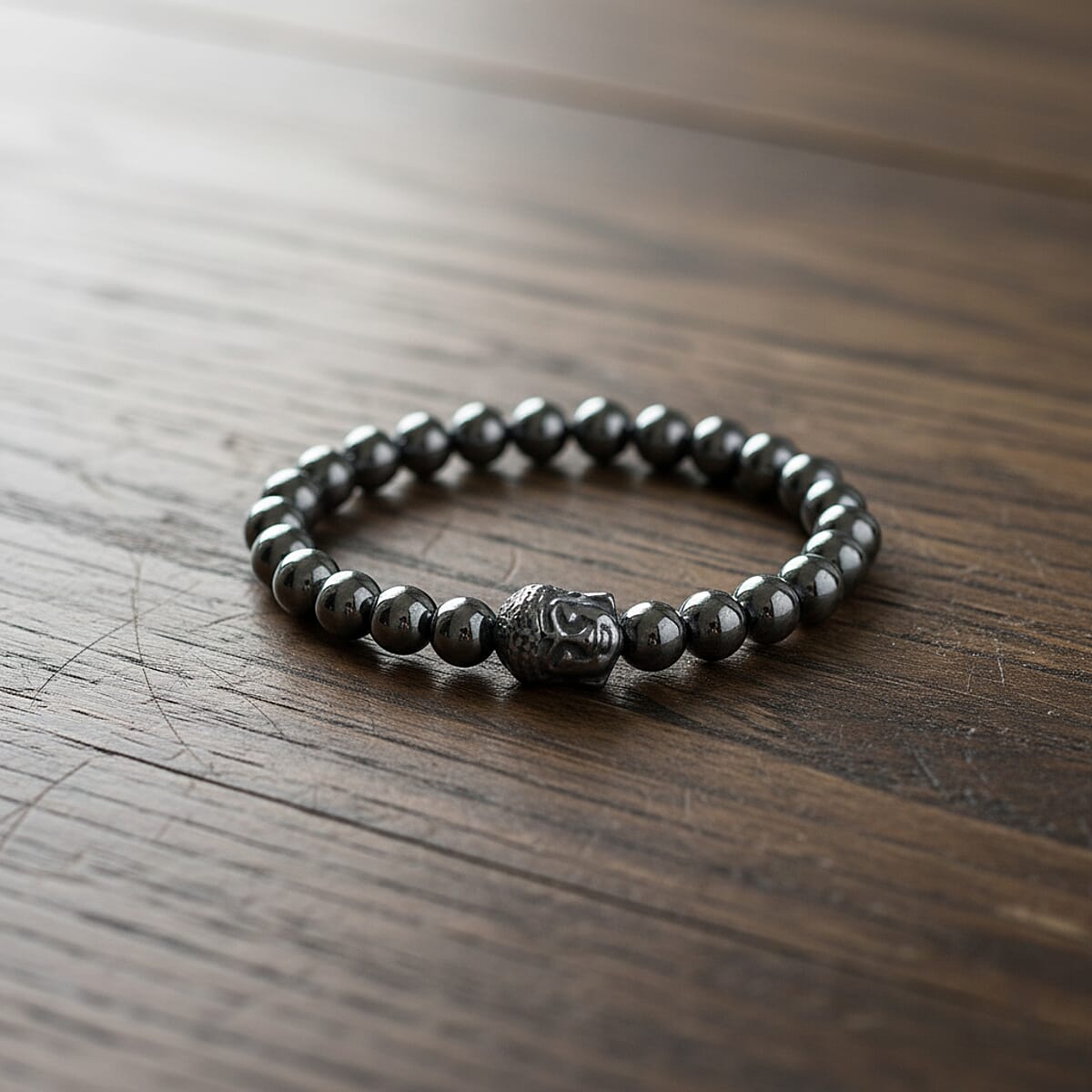 Doorbuster Terahertz 80.00 ctw Beaded Stretch Bracelet with Buddha Charm image number 1