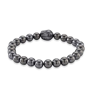 Doorbuster Terahertz 80.00 ctw Beaded Stretch Bracelet with Buddha Charm