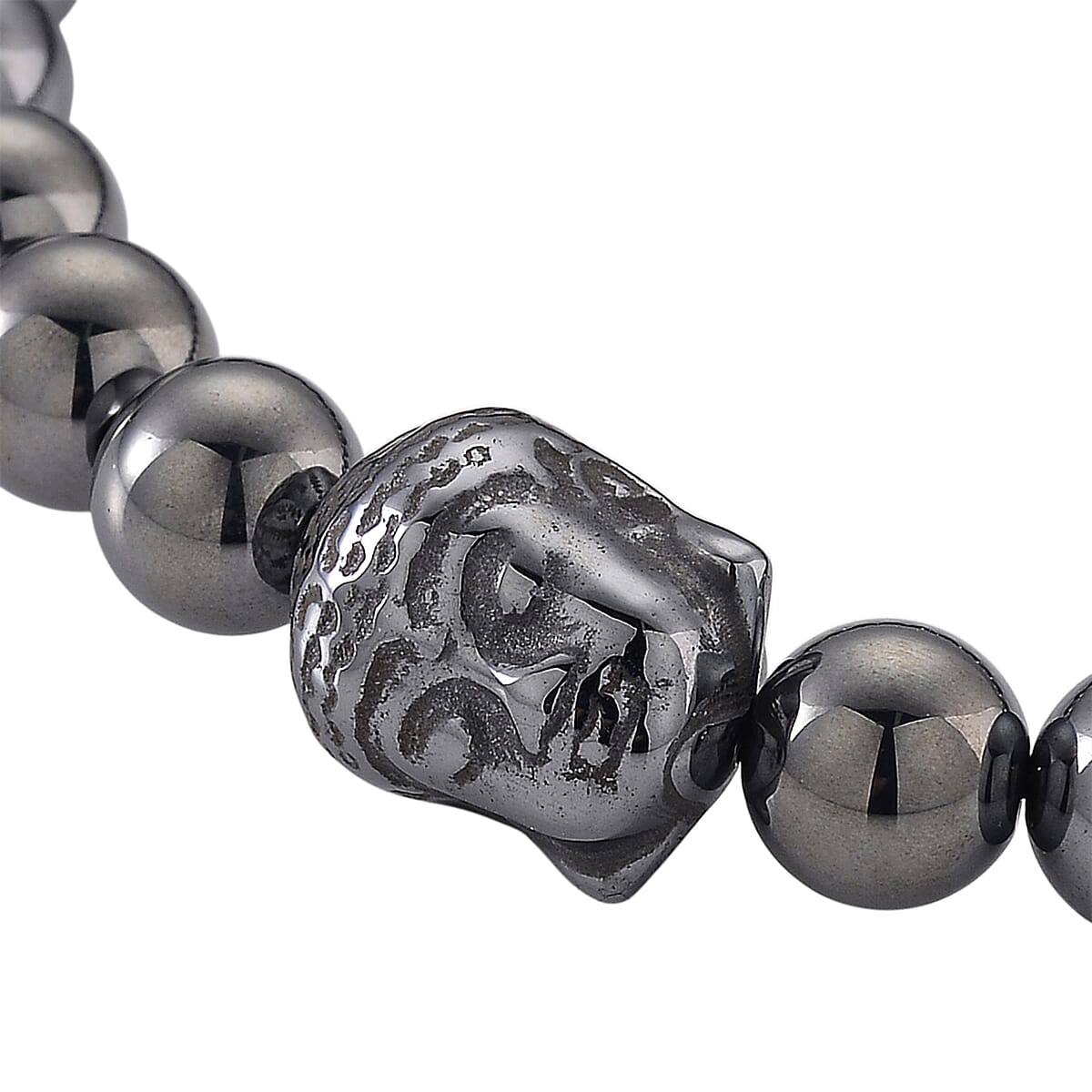 Doorbuster Terahertz 80.00 ctw Beaded Stretch Bracelet with Buddha Charm image number 4