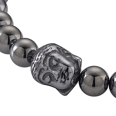  Terahertz 80.00 ctw Beaded Stretch Bracelet with Buddha Charm