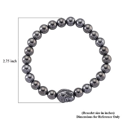  Terahertz 80.00 ctw Beaded Stretch Bracelet with Buddha Charm
