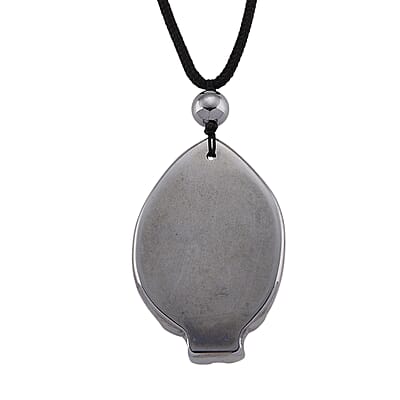  Terahertz 95.00 ctw Carved Fox Pendant with Black Cord in Necklace 28 Inches