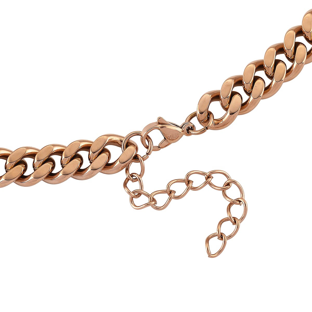 Peach Shell Pearl Necklace in ION Plated RG Stainless Steel 20-22 Inches  image number 5