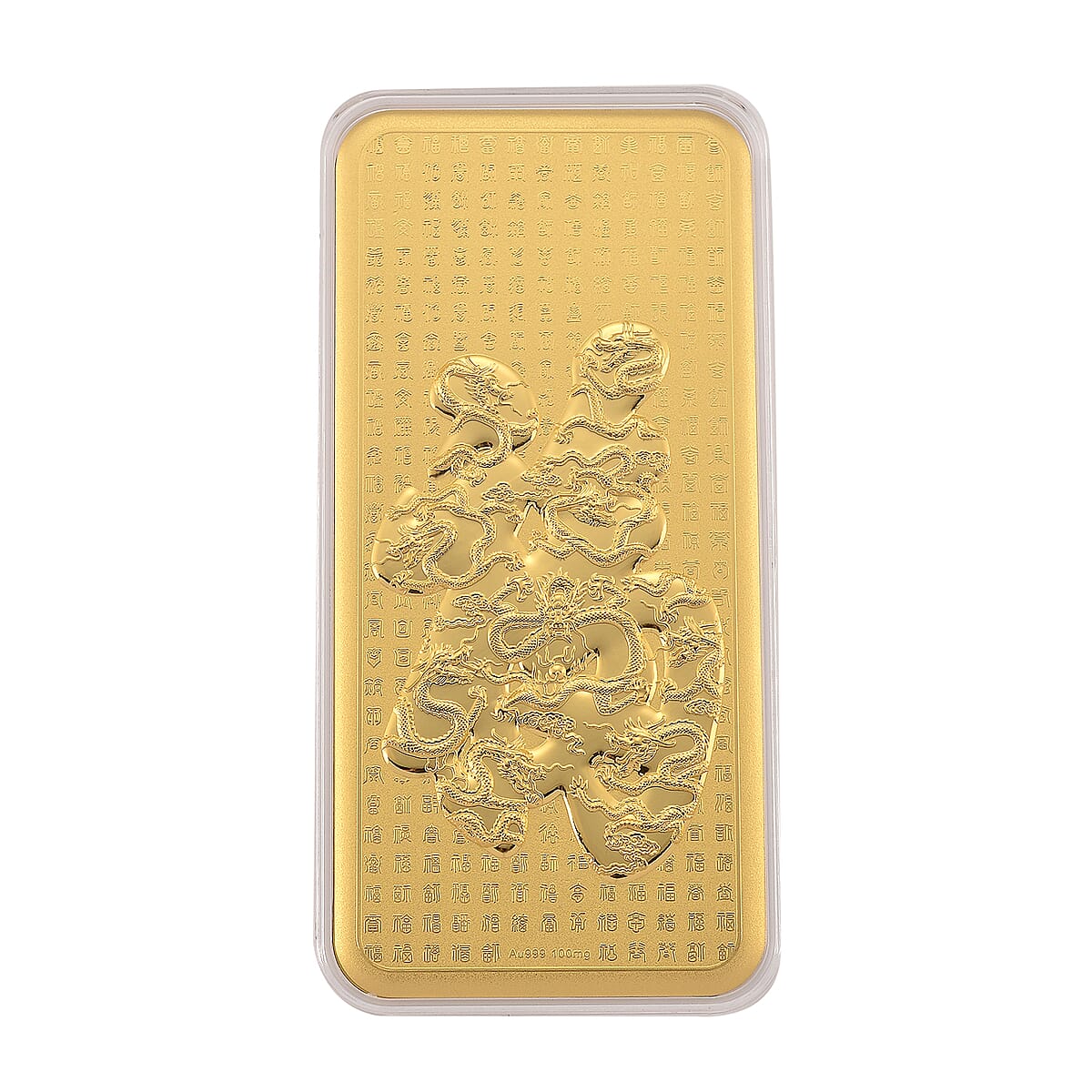 24K Yellow Golden Blessings FU Emboss Sheet (100mg) (Del. in 8-10 Days) image number 0