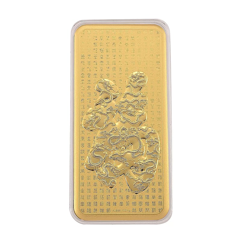 24K Yellow Golden Blessings FU Emboss Sheet (100mg)