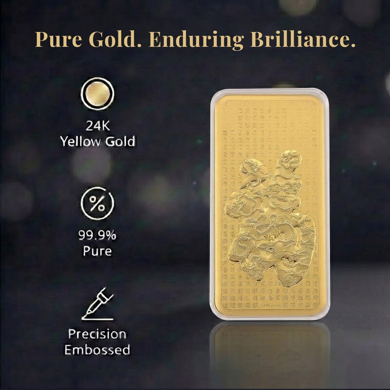 24K Yellow Golden Blessings FU Emboss Sheet (100mg)