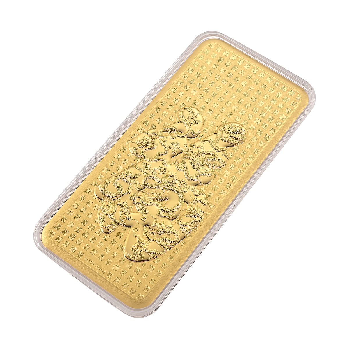 24K Yellow Golden Blessings FU Emboss Sheet (100mg) (Del. in 8-10 Days) image number 2