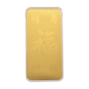 Doorbuster TLV 24K Yellow Golden Blessings FU Emboss Sheet (100mg)