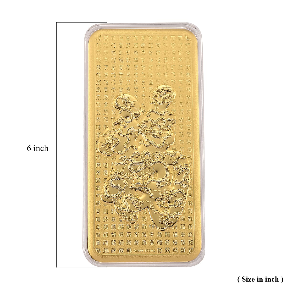 24K Yellow Golden Blessings FU Emboss Sheet (100mg) (Del. in 8-10 Days) image number 4