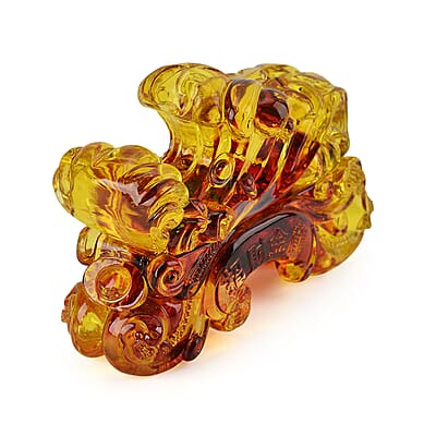  Holiday Gift Collection 24K Yellow Golden Fortune Fish with Pedestal 100mg