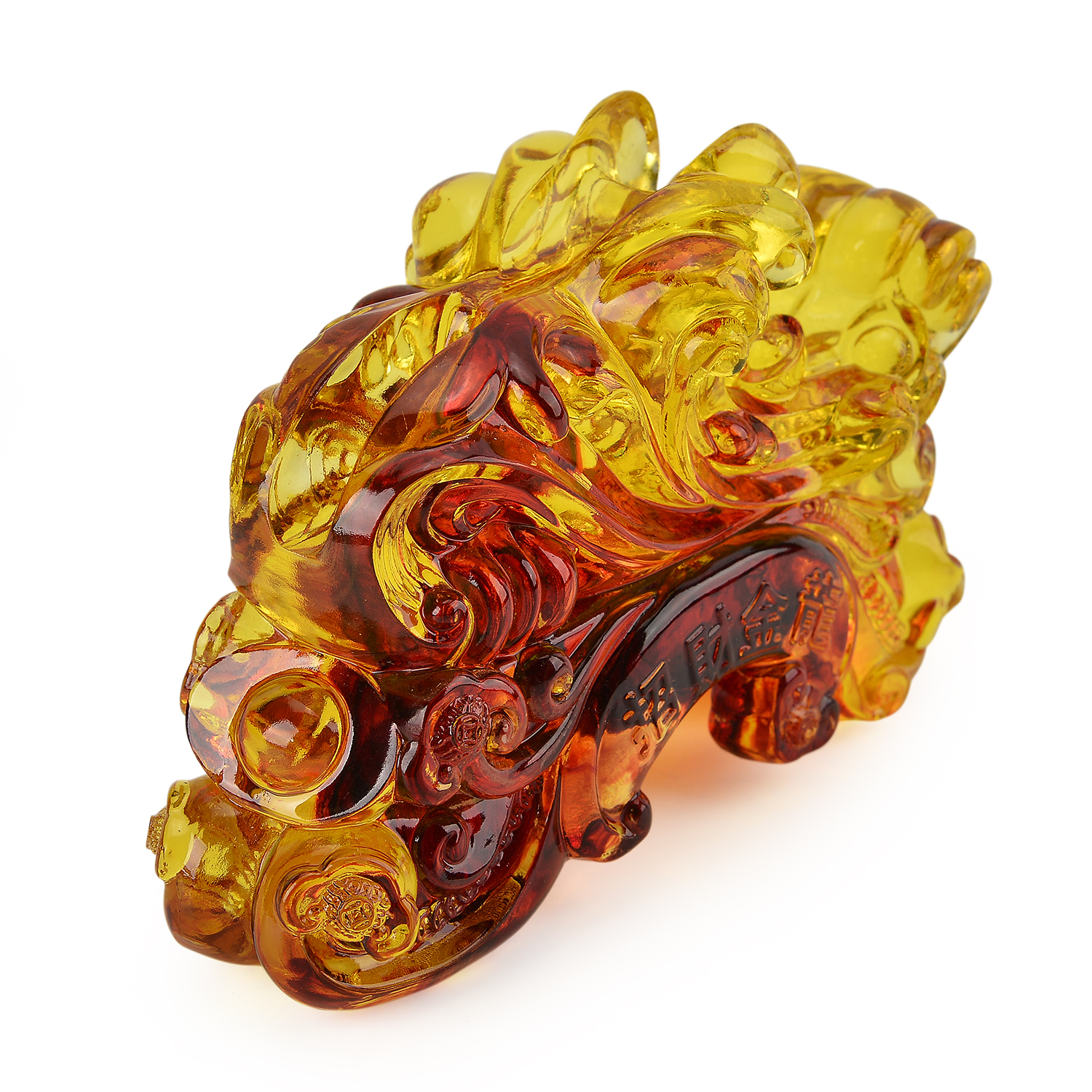  Holiday Gift Collection 24K Yellow Golden Fortune Fish with Pedestal 100mg