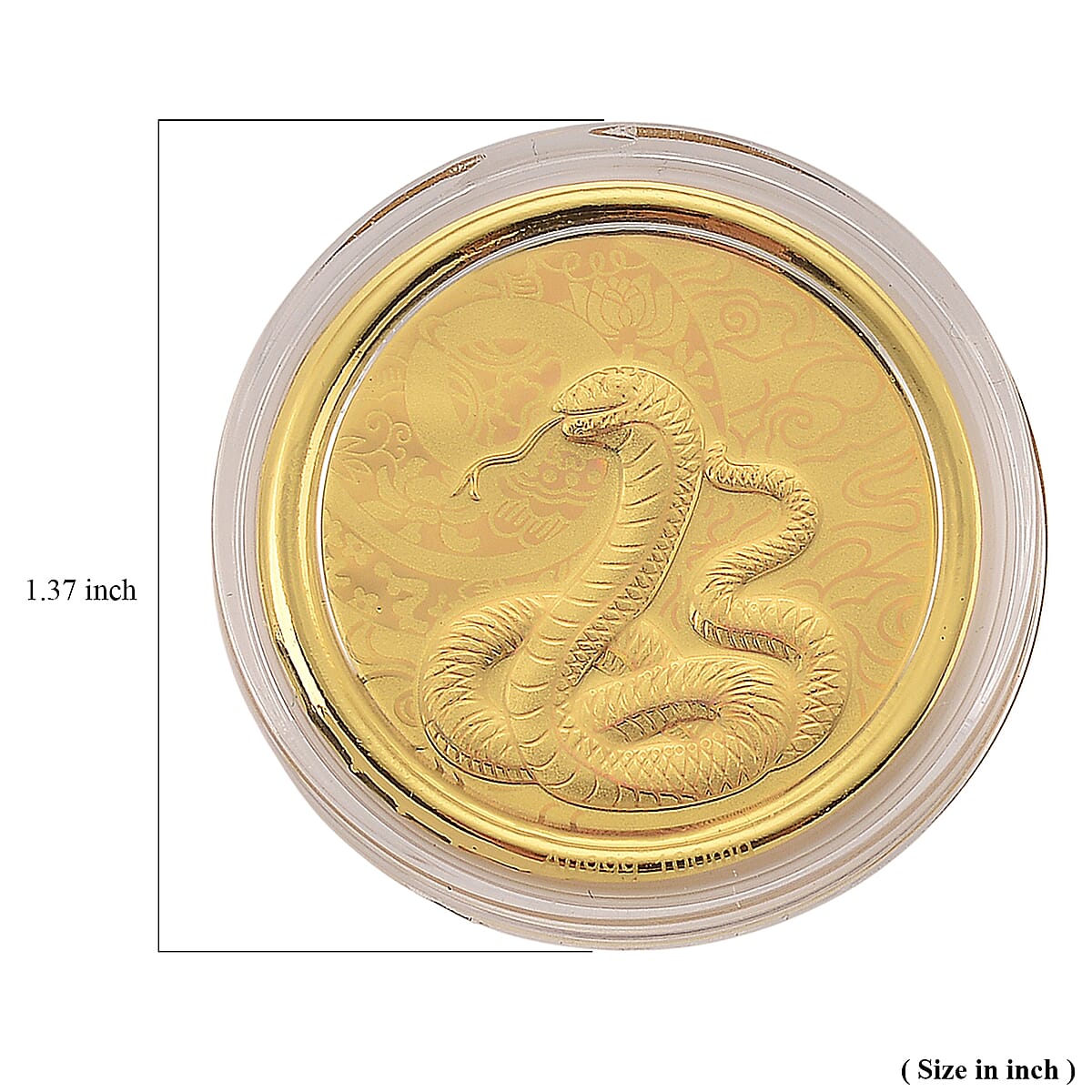 Ankur Treasure Chest Doorbuster 24K Yellow Golden Serpent Spirit Zodiac Coin Bar with Rainbow Line 100mg image number 3