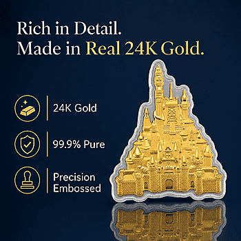 24K Golden Royal Castle Emboss Sheet 10mg - Product card gallery slide 2 (10178347434297)