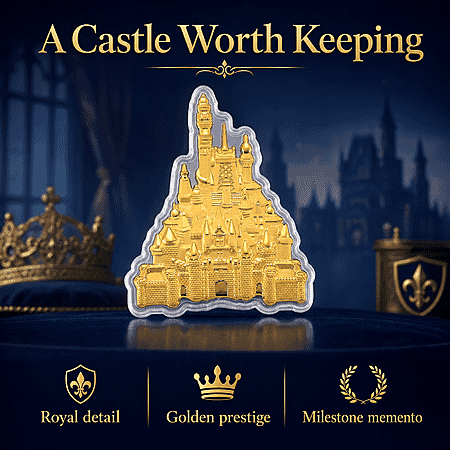 24K Golden Royal Castle Emboss Sheet 10mg - Product card gallery slide 3 (10178347434297)
