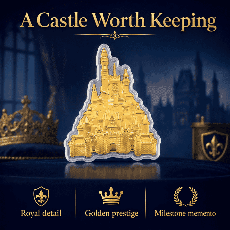 24K Golden Royal Castle Emboss Sheet 10mg