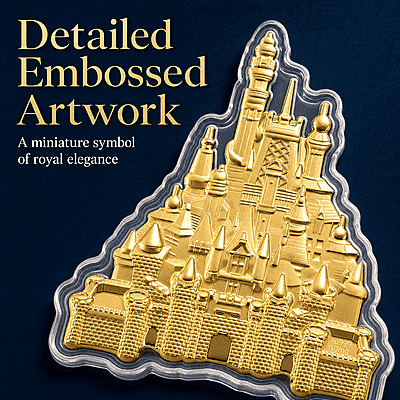 24K Golden Royal Castle Emboss Sheet 10mg - Product card gallery slide 4 (10178347434297)