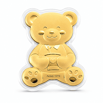 24K Golden Forever Love Teddy Embossed sheet 10mg - Product card gallery slide 1 (10178347467065)