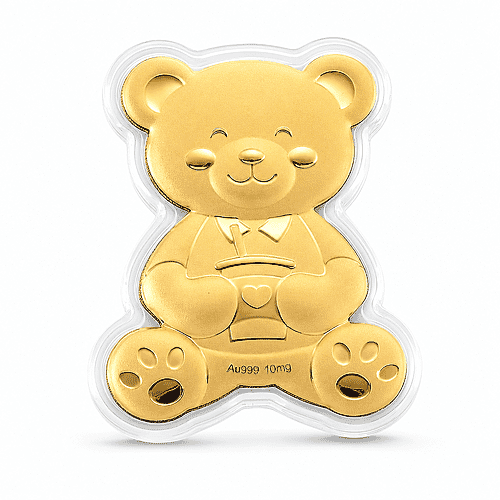 24K Golden Forever Love Teddy Embossed sheet 10mg - Product card gallery slide 1 (10178347467065)