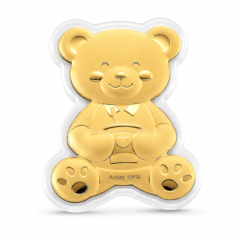 Forever Love Teddy 24k Gold Embossed Sheet 10mg