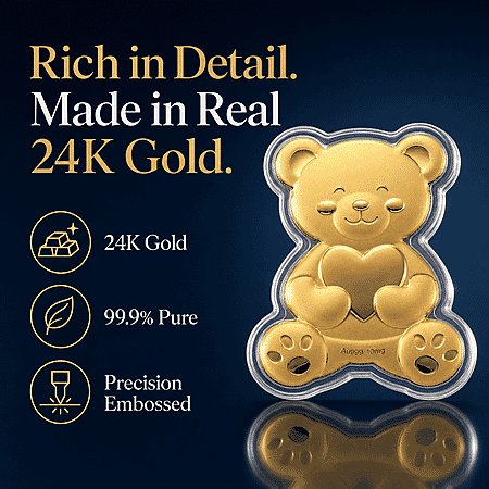 24K Golden Forever Love Teddy Embossed sheet 10mg - Product card gallery slide 2 (10178347467065)