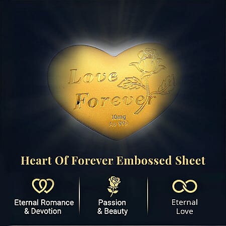 Valentine Special Deal 24K Golden Heart of Forever Embossed Sheet 10mg - Product card gallery slide 3 (10178347696441)