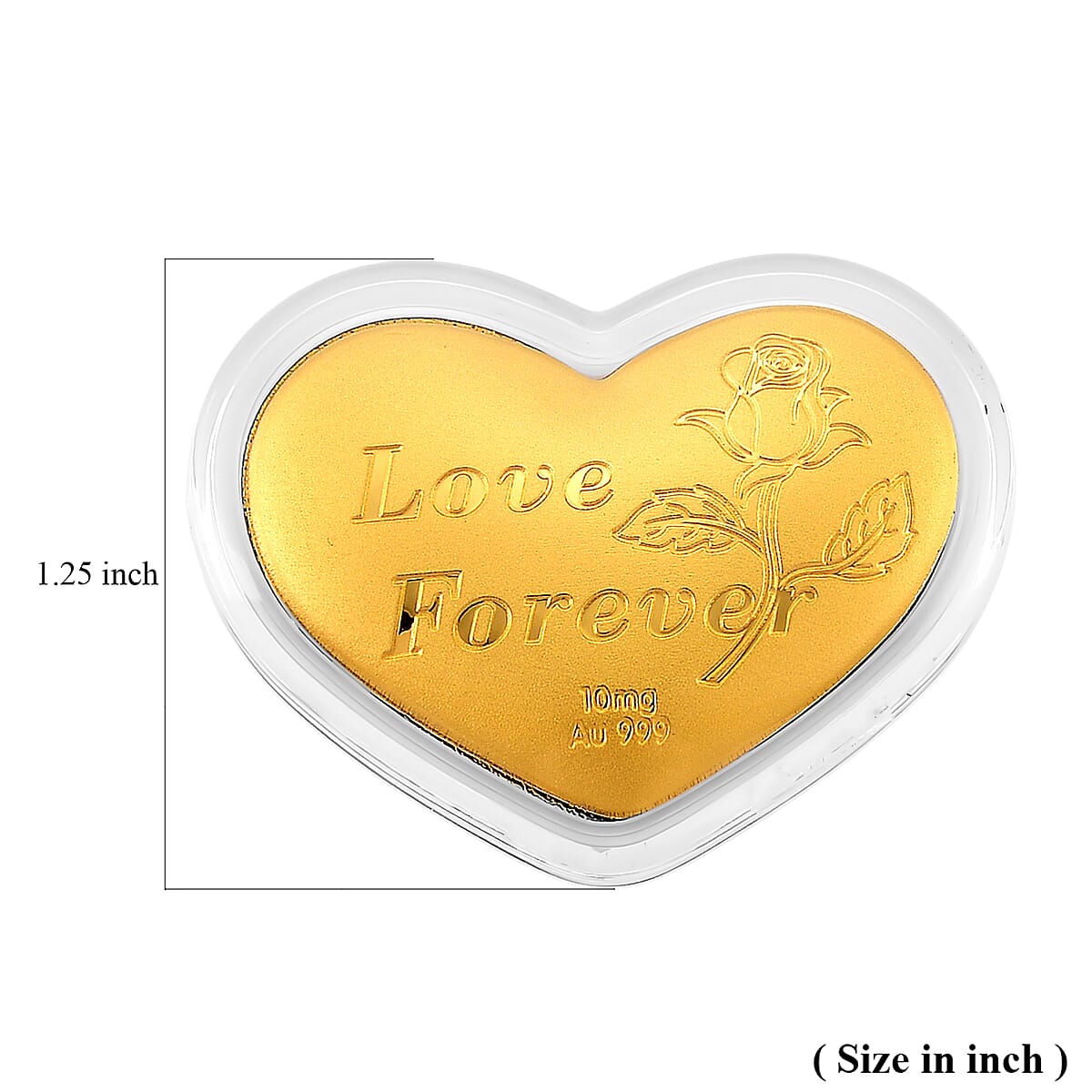 24K Golden Heart Shape Bar 10mg image number 4