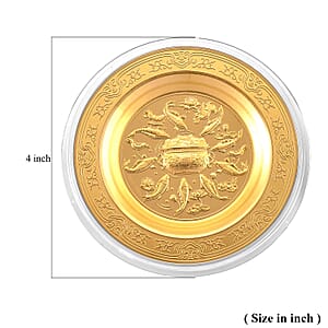 24K Golden Flow of Prosperity Embossed Coin Sheet &bull; 100 mg