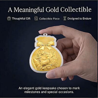 24K Golden Wealth & Blessings Lucky Bag Emboss Sheet 10mg