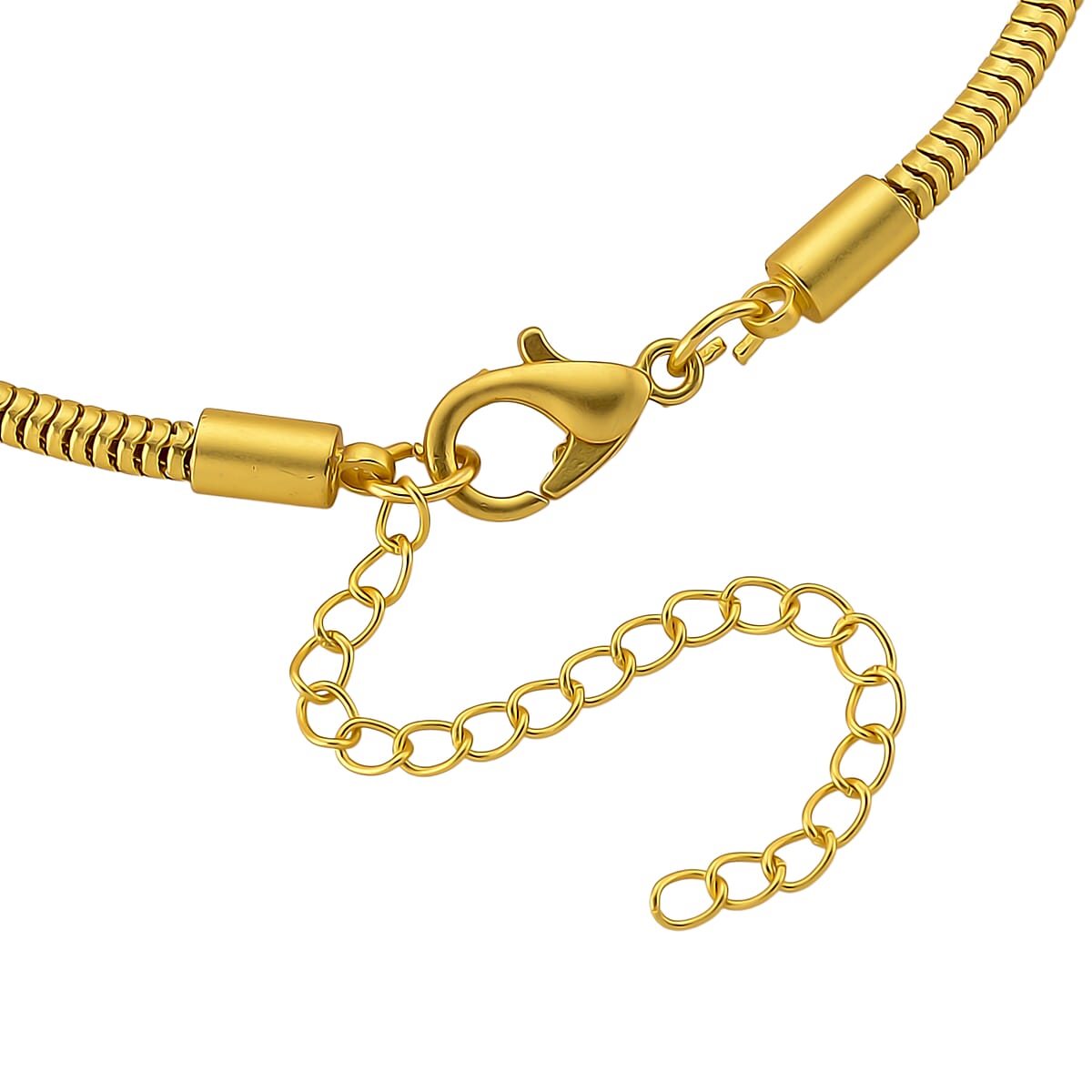 10 Chinese Symbol Charms Bracelet in Goldtone (7.5-9.5In) image number 5