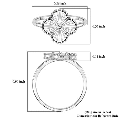 Rhapsody 950 Platinum Clover Ring 5.40 Grams  (Size 7.0)