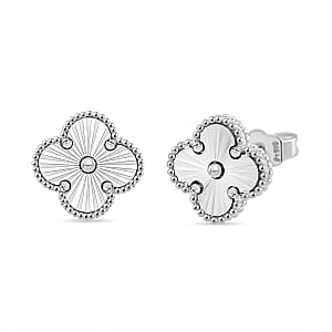 Doorbuster Rhapsody Clover Earrings in 950 Platinum 4.35 Grams
