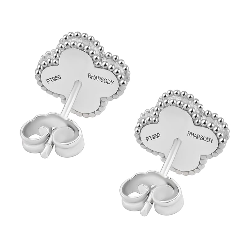  Rhapsody Clover Earrings in 950 Platinum 4.35 Grams