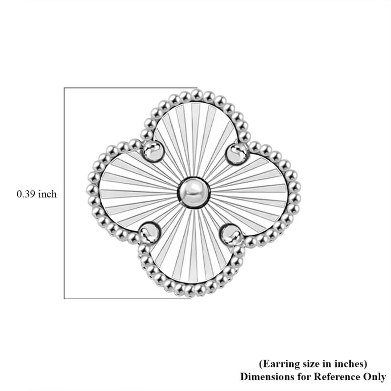  Rhapsody Clover Earrings in 950 Platinum 4.35 Grams