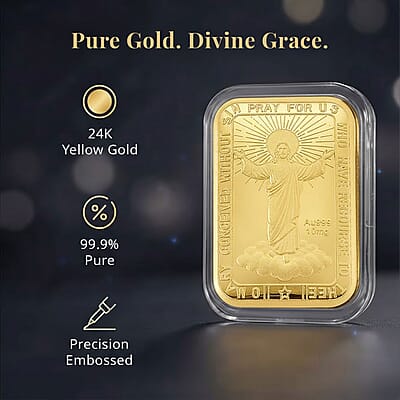 24K Golden Divine Mercy Devotion Emboss Sheet 10mg - Product card gallery slide 2 (10178347794745)