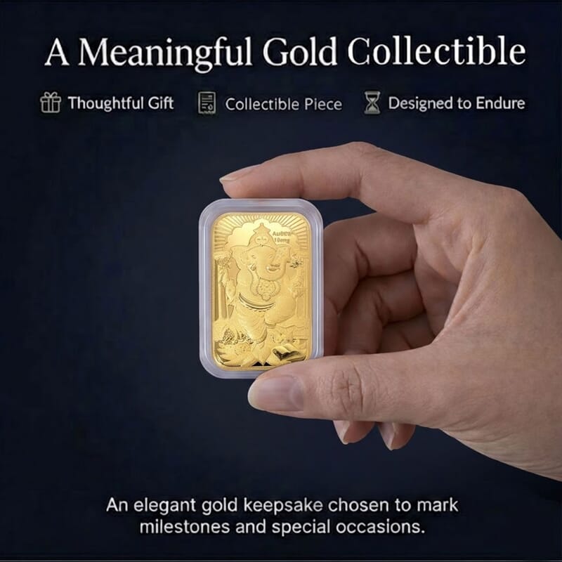 Lord Ganesh 24k Gold Embossed Sheet 10mg