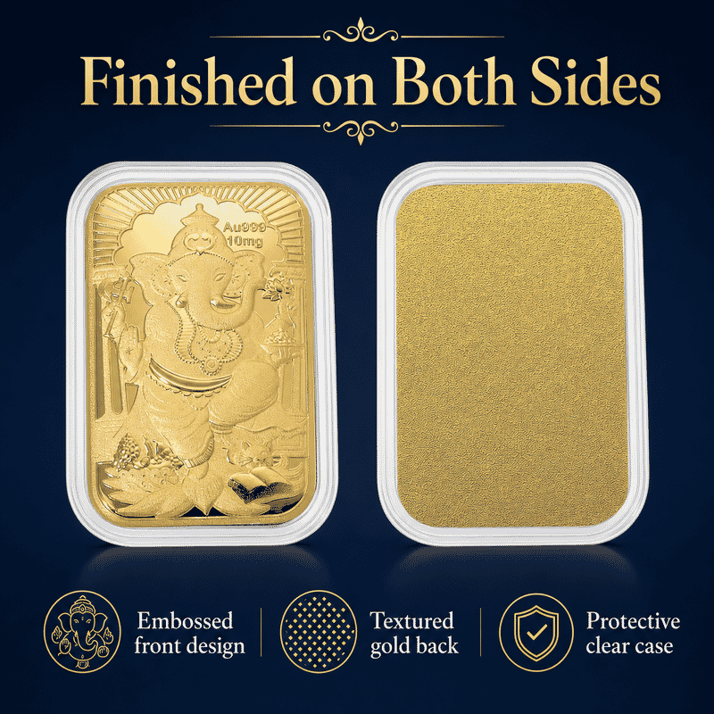 Lord Ganesh 24k Gold Embossed Sheet 10mg