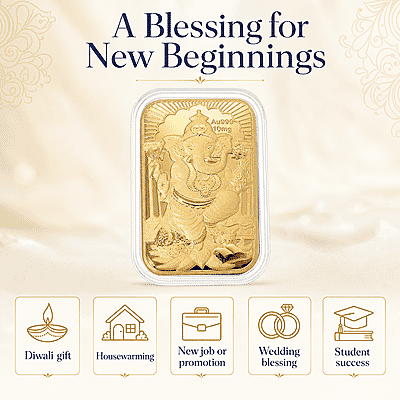 Lord Ganesh 24k Gold Embossed Sheet 10mg