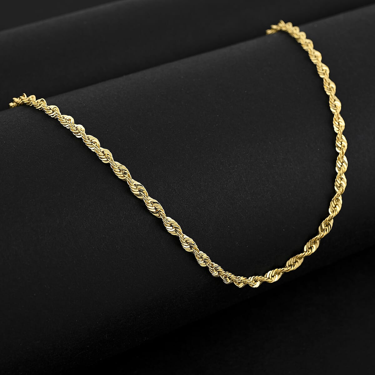 2.3mm Laser Rope Necklace in 14K Yellow Gold 6.0 Grams 24 Inches image number 1