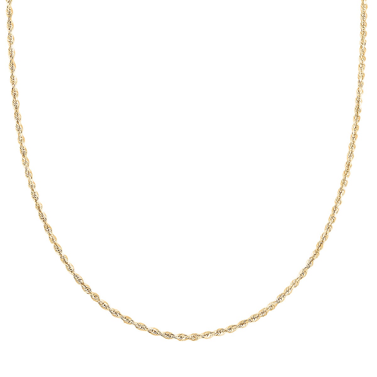 2.3mm Laser Rope Necklace in 14K Yellow Gold 6.0 Grams 24 Inches image number 2